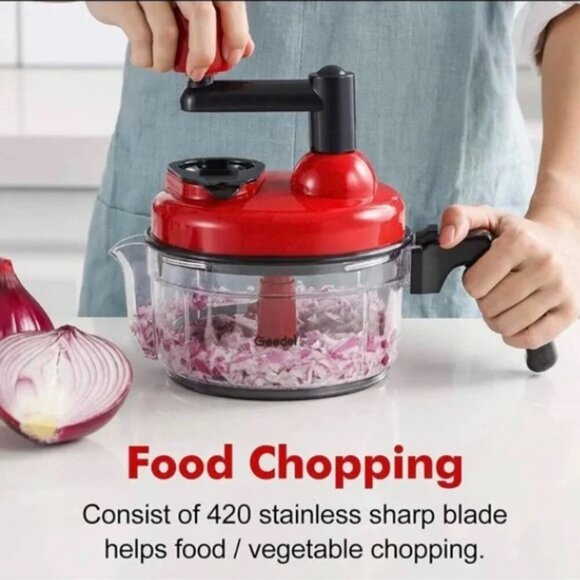 Geedel Manual Vegetable Chopper Dicer Egg Separator Red NIB BRAND NEW - Picture 8 of 8